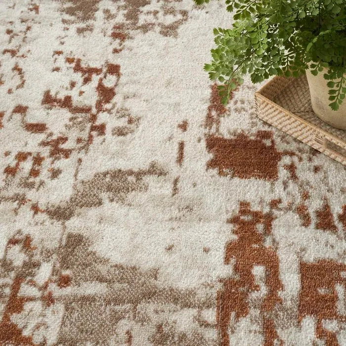 Quarry QUA01 Ivory/Rust Rug - Rug & Home