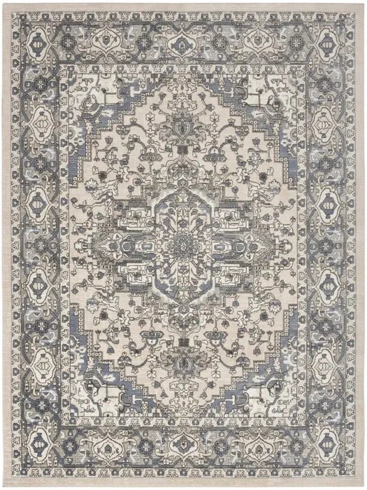 Quarry QUA05 Ivory/Blue Rug - Rug & Home