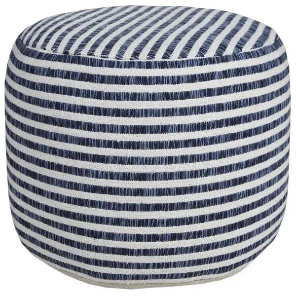 Quincy 34064BLU Blue Pouf