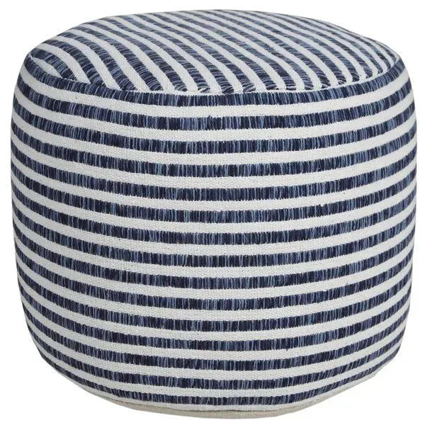 Quincy 34064BLU Blue Pouf