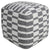 Quincy 34065GRY Grey Pouf - Rug & Home