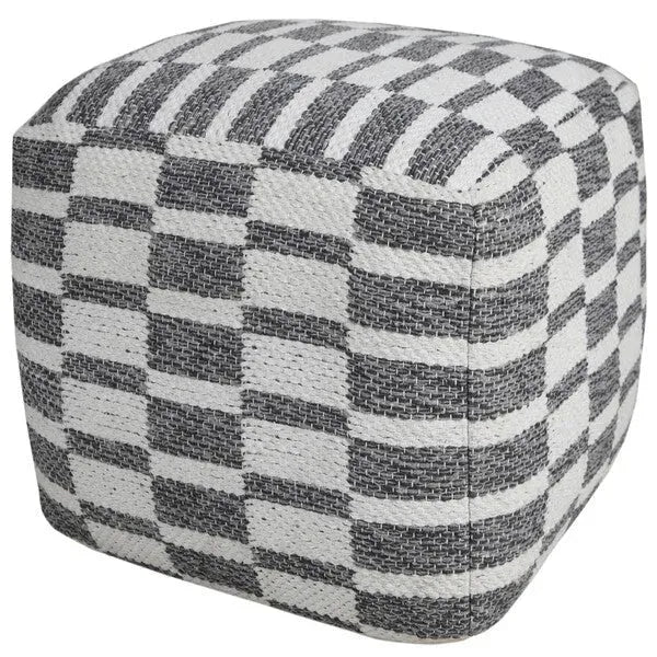 Quincy 34065GRY Grey Pouf