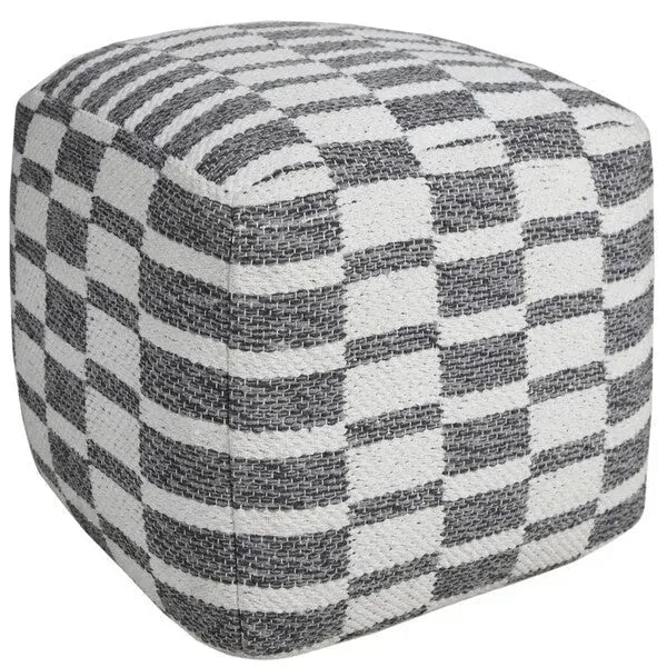 Quincy 34065GRY Grey Pouf