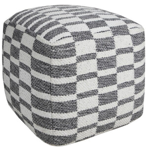 Quincy 34065GRY Grey Pouf - Rug & Home