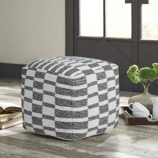 Quincy 34065GRY Grey Pouf