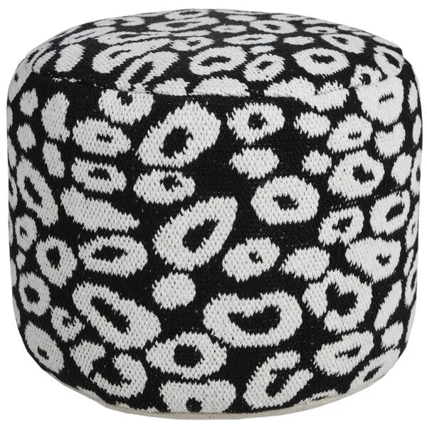 Quincy 34067BLK Black Pouf