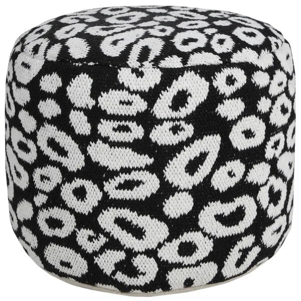 Quincy 34067BLK Black Pouf