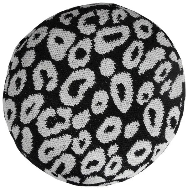 Quincy 34067BLK Black Pouf