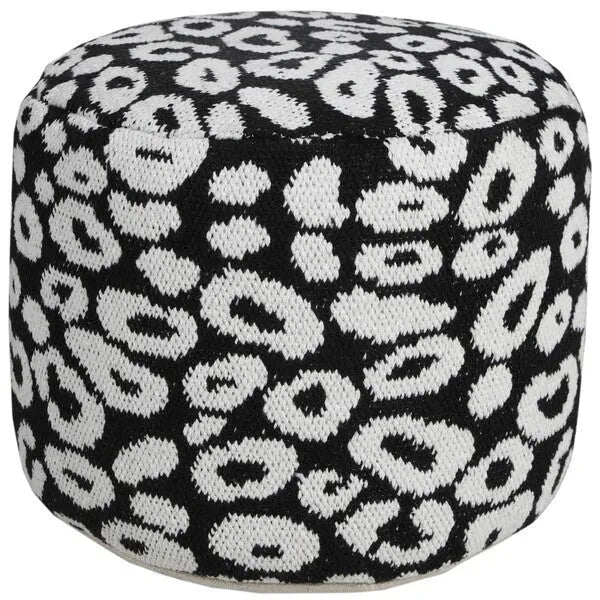 Quincy 34067BLK Black Pouf