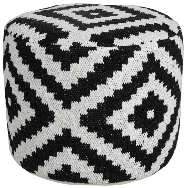Quincy 34068BLK Black Pouf