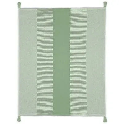 Radial 80279PGW Pastel Green/White Throw White