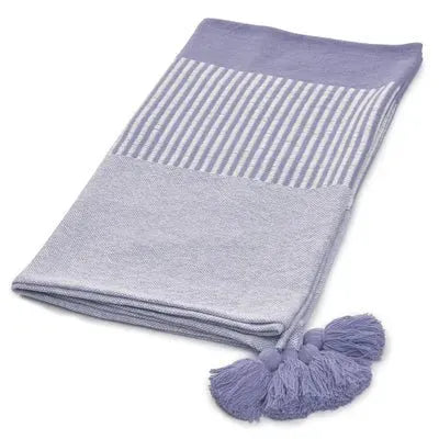 Radial 80282PUW Purple/White Throw White