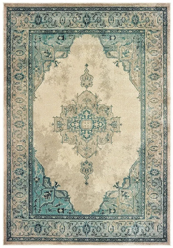 Raleigh 2337W Ivory Blue Rug Rug & Home