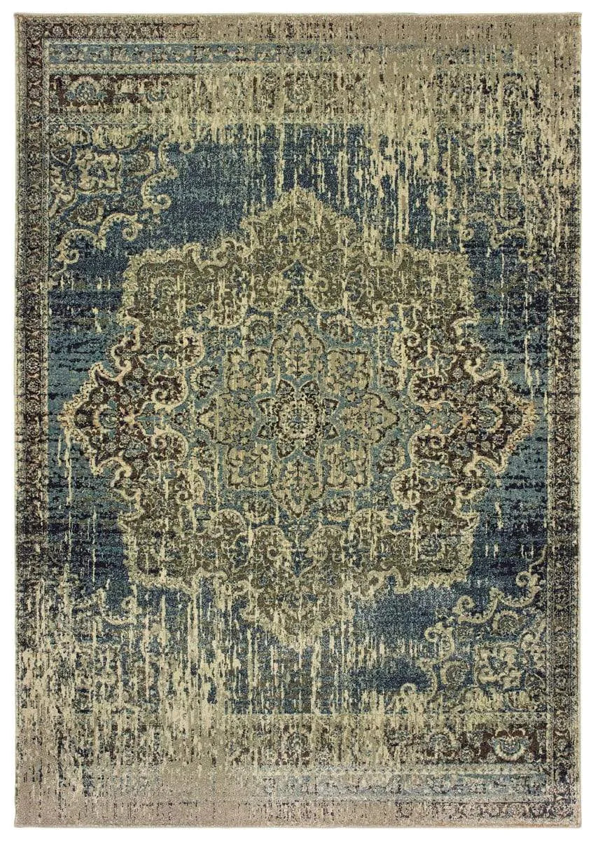 Raleigh 6649H Blue Ivory Rug