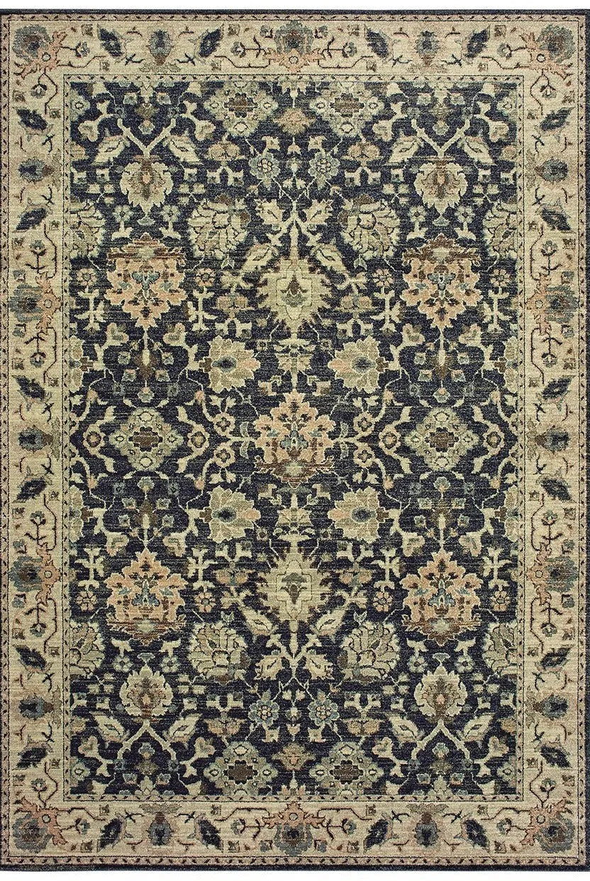 Raleigh 8026P Navy Ivory Rug - Rug & Home