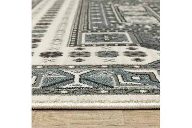 Raylan RAY01 Grey/Ivory Rug