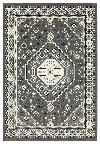 Raylan RAY02 Grey/Ivory Rug