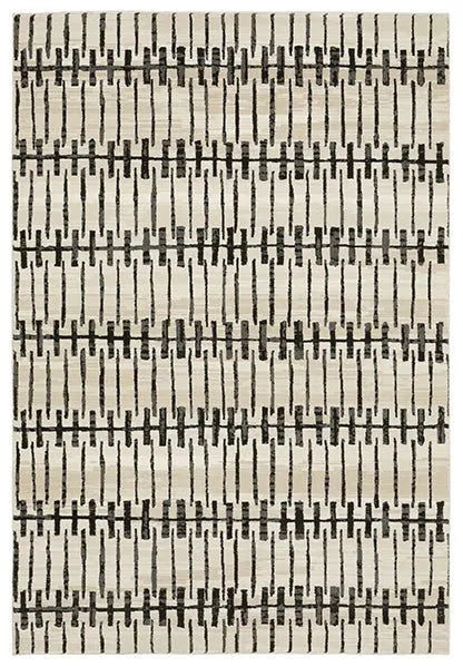 Raylan RAY11 Black/Ivory Rug - Rug & Home