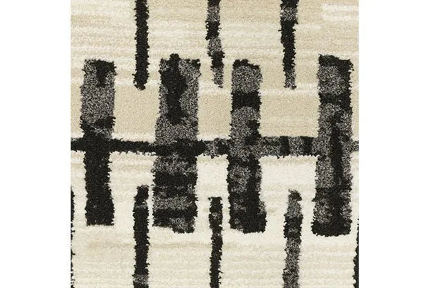 Raylan RAY11 Black/Ivory Rug - Rug & Home