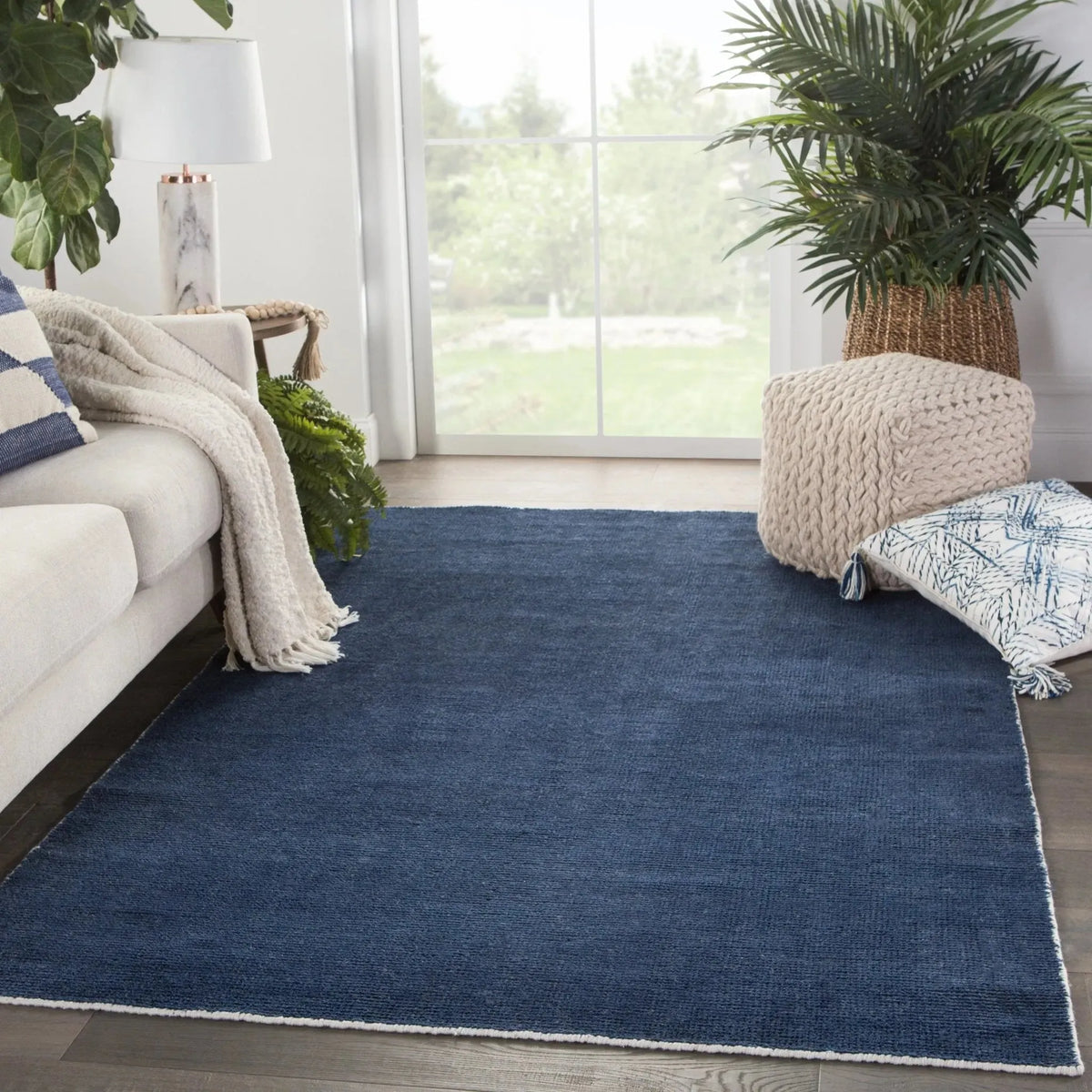 Rebecca RBC06 Limon Blue/White Rug
