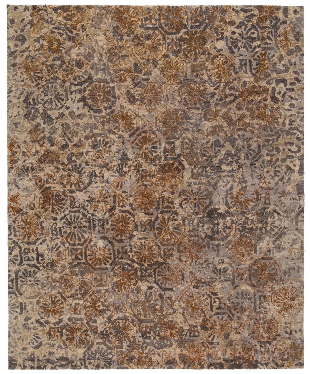 Reconnext By Jenny Jones Rjj03 Madagascar Gray/Gold Rug - Rug & Home