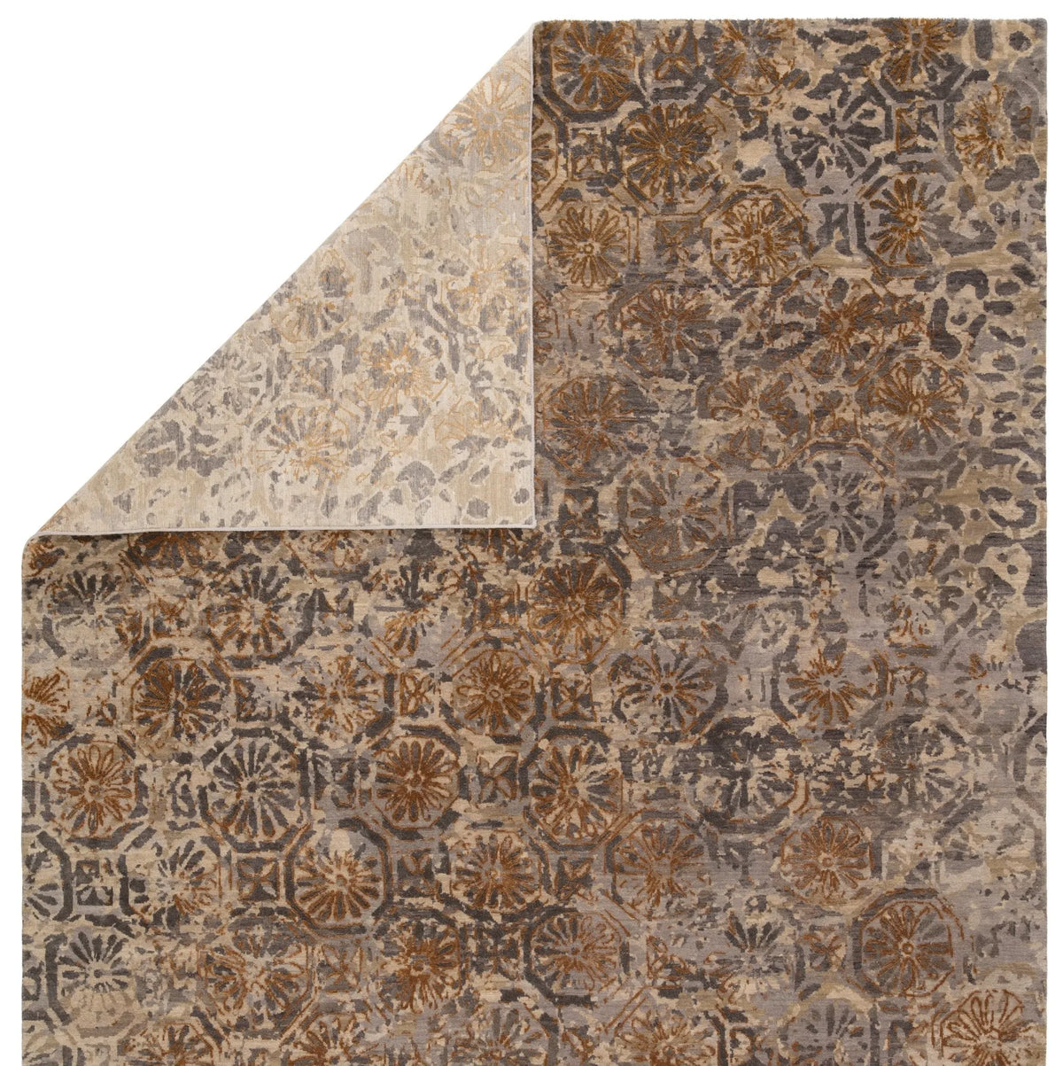 Reconnext By Jenny Jones Rjj03 Madagascar Gray/Gold Rug - Rug & Home