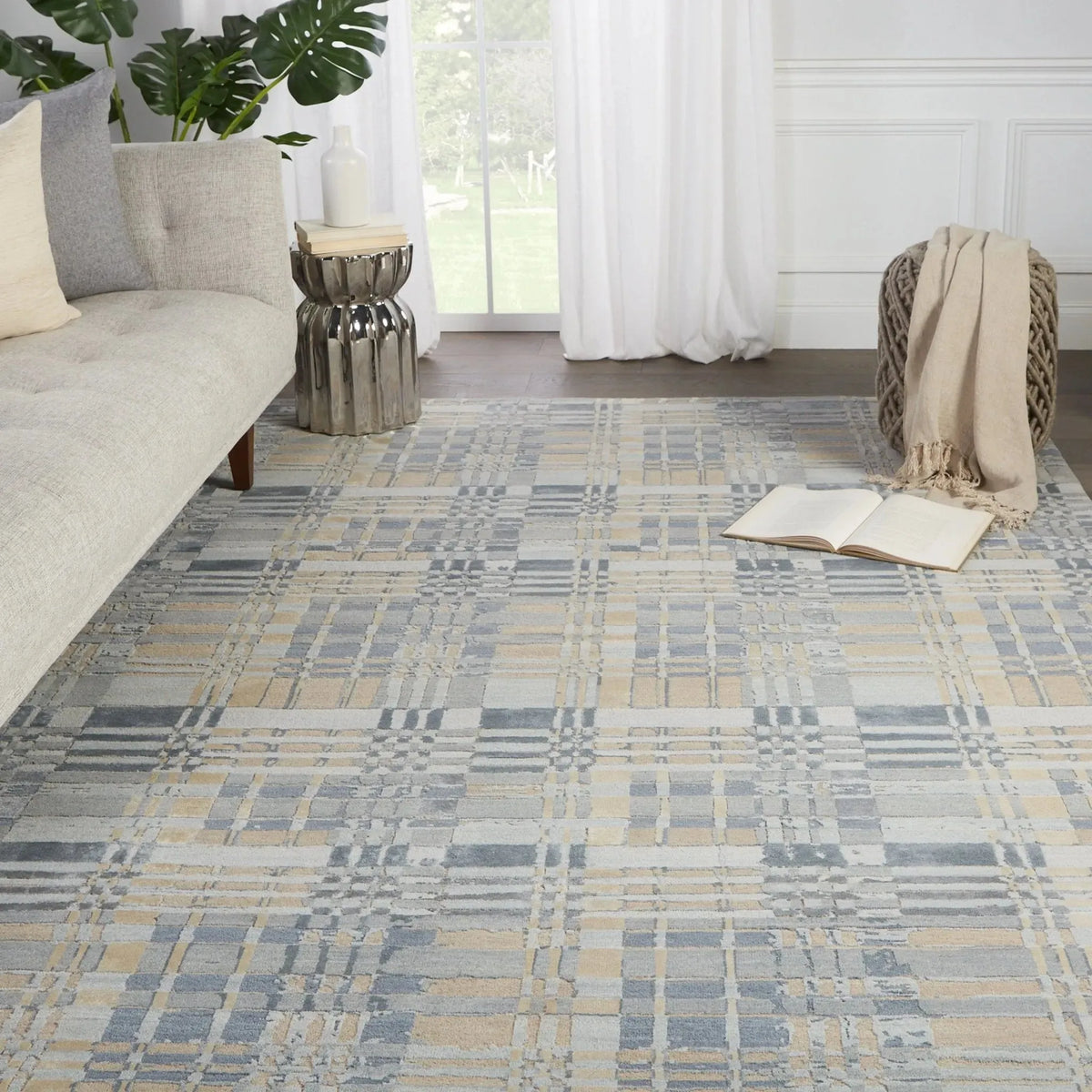 Reconnext By Jenny Jones Rjj07 Outlander Light Blue/Beige Rug
