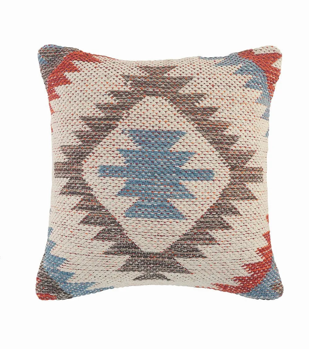 Red, Blue, and Gray Southwestern LR081536 Throw Pillow - Rug & Home