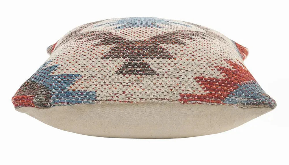 Red, Blue, and Gray Southwestern LR081536 Throw Pillow