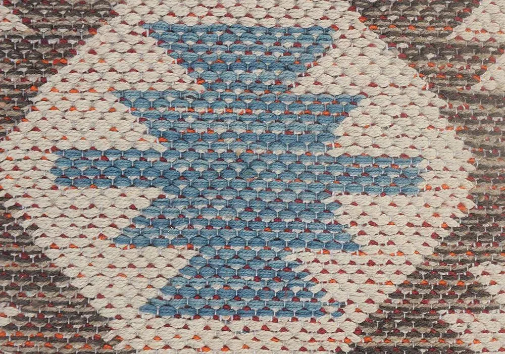 Red, Blue, and Gray Southwestern LR081536 Throw Pillow