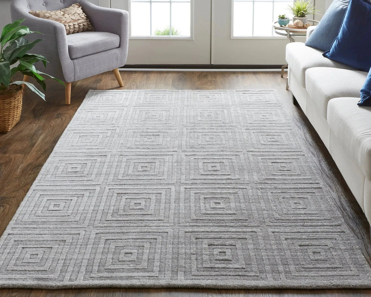 Redford RED8670F Grey/Silver Rug