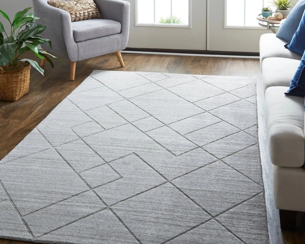 Redford RED8848F Gray/Silver Rug