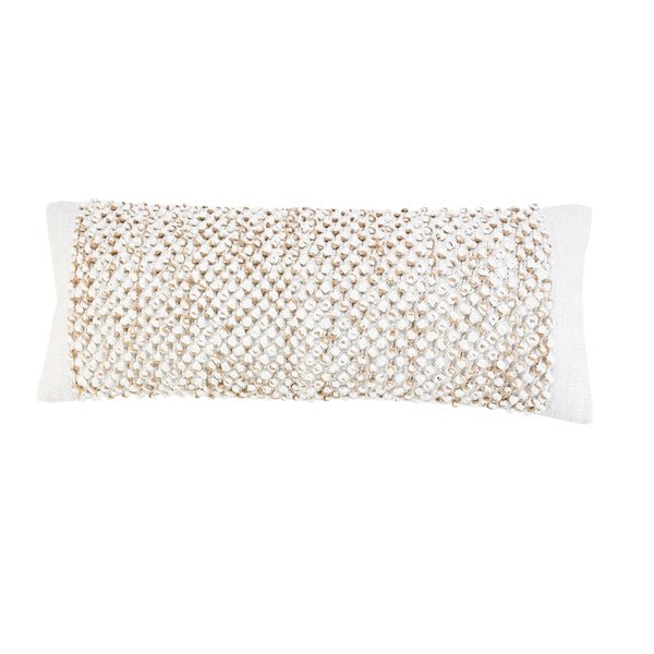 Reed 07734WHN White/Natural Pillow - Rug & Home