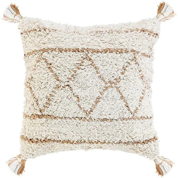 Reed 07740WHN White/Natural Pillow - Rug & Home