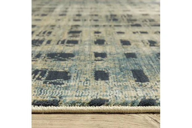 Reed RE07B Blue/Beige Rug - Rug & Home