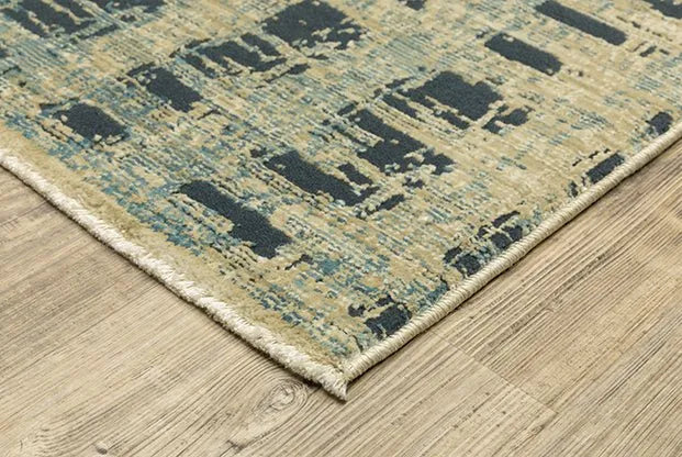 Reed RE07B Blue/Beige Rug - Rug & Home