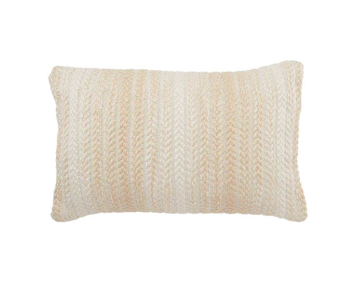 Reed REE01 Cream/White Pillow - Rug & Home