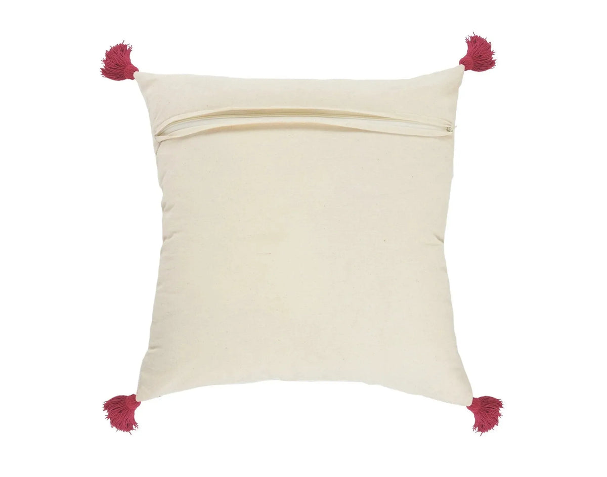 Reflective Sun Geometric Lr07574 Black/Red Pillow