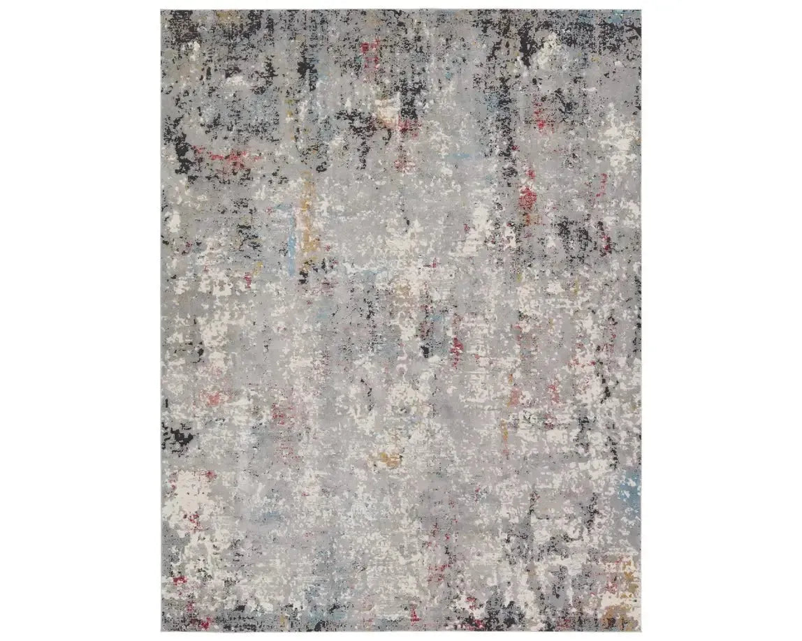 Requiem REQ02 Grey/Red Rug