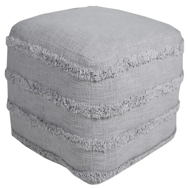 Revelation 34049GRY Grey Pouf - Rug & Home