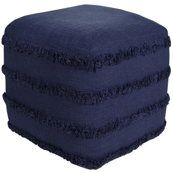 Revelation 34050NAV Navy Pouf - Rug & Home