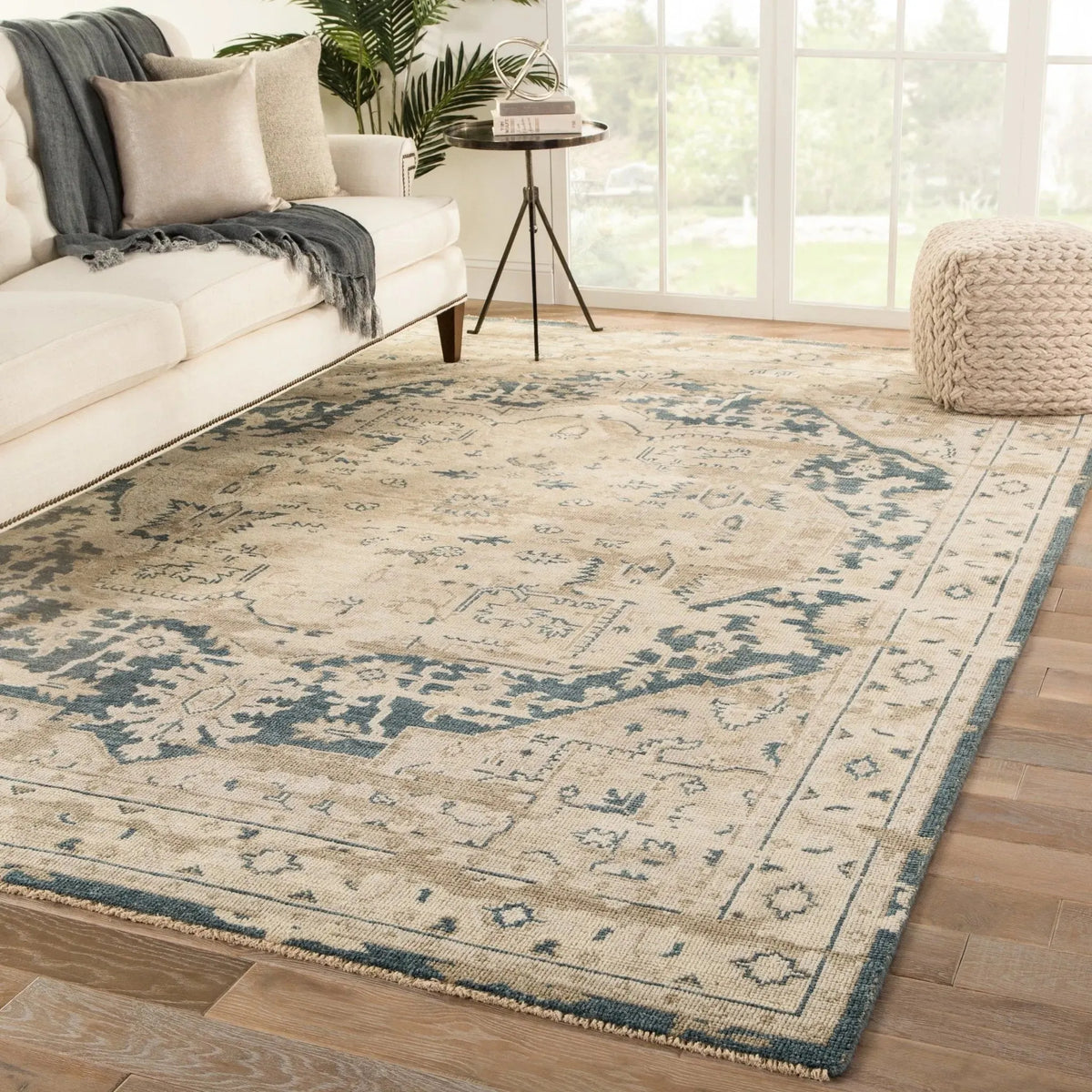 Rhapsody RHA01 Cadenza Beige/Dark Blue Rug