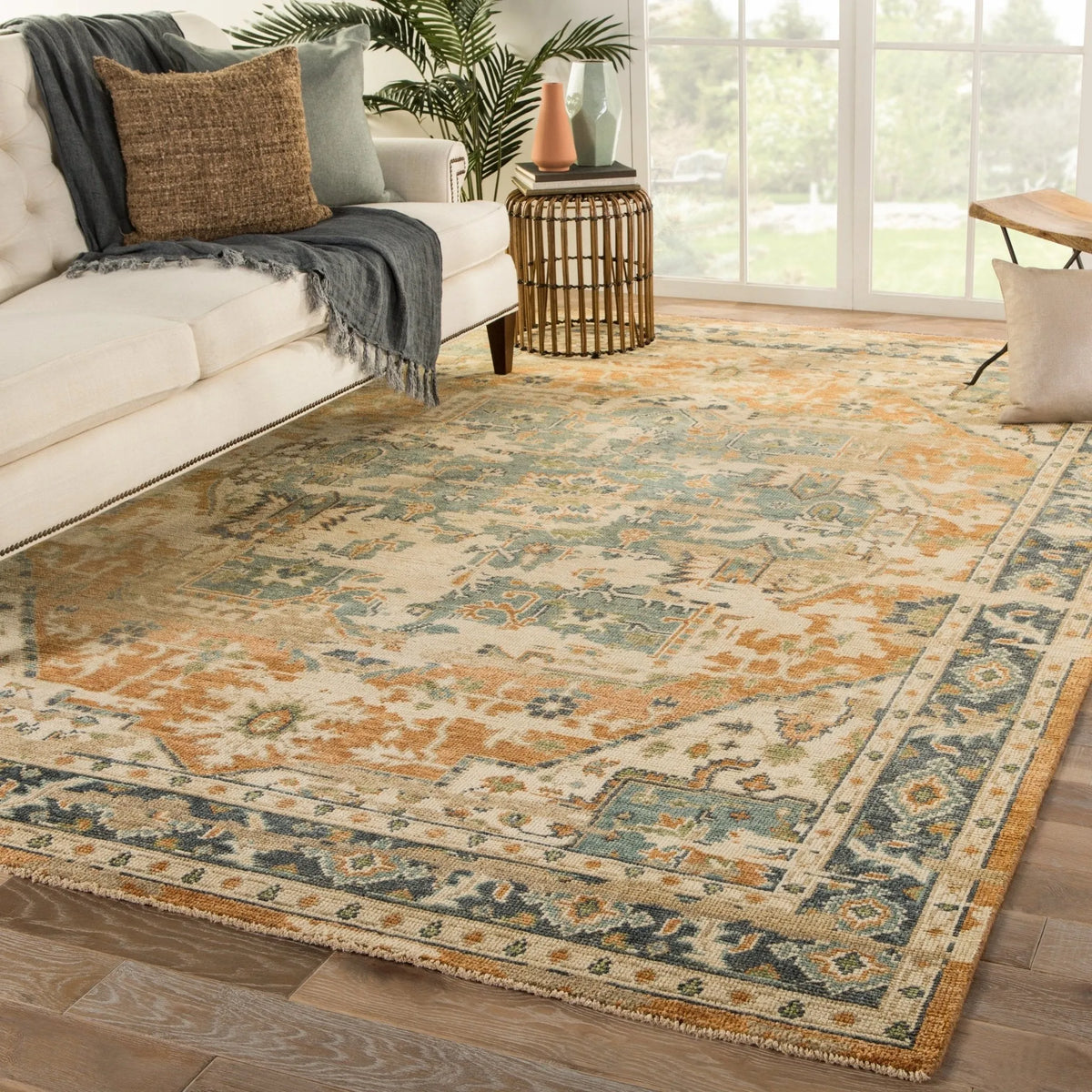 Rhapsody RHA02 Cadenza Orange/Blue Rug - Rug & Home