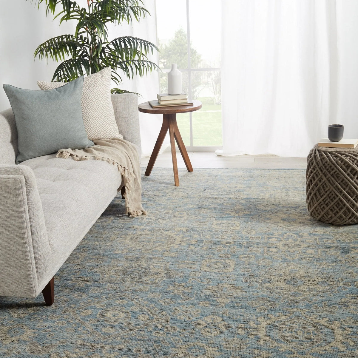 Rhapsody Rha07 Faena Blue/Cream Rug - Rug & Home