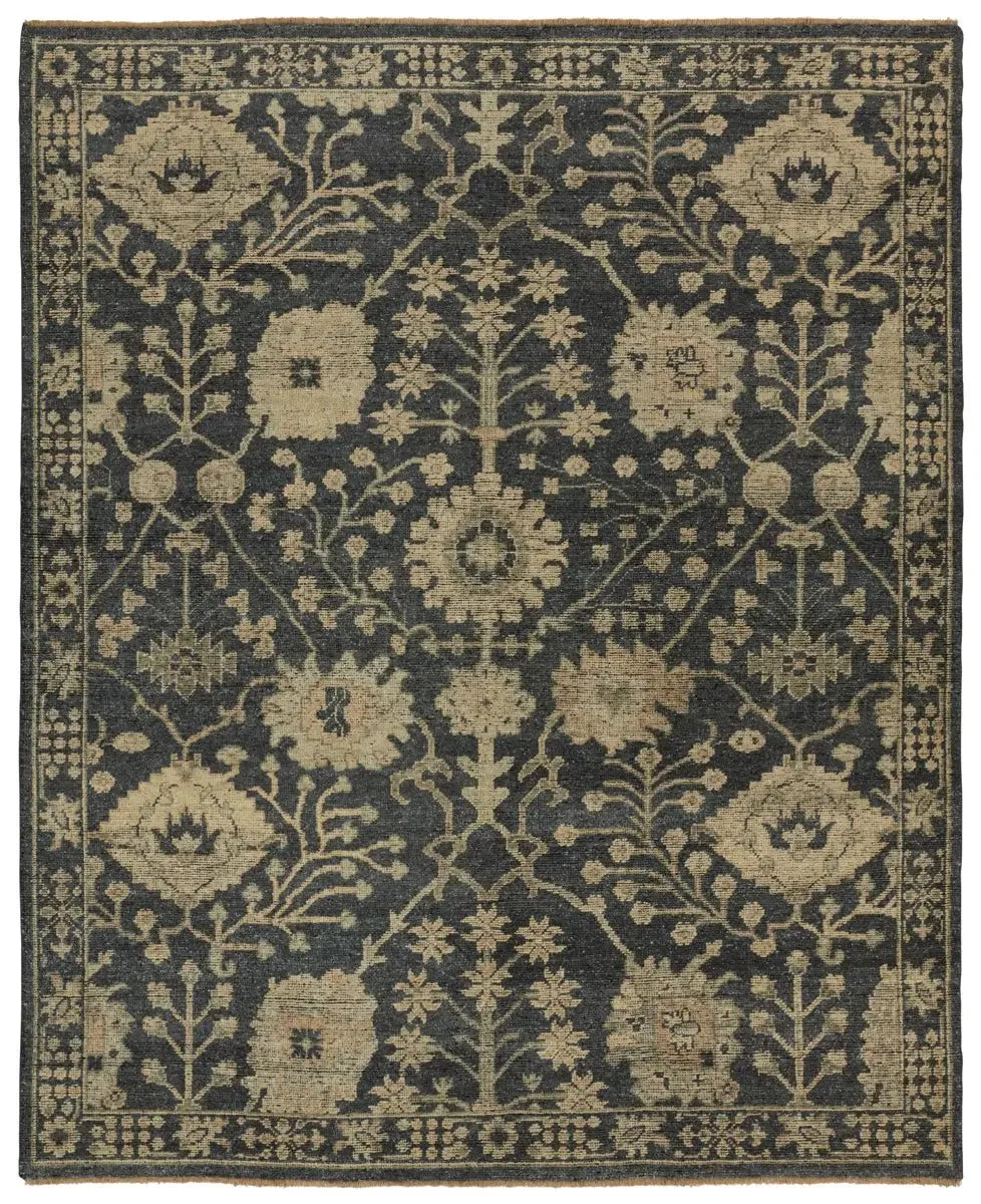 Rhapsody RHA14 Dark Grey/Khaki Rug - Rug & Home