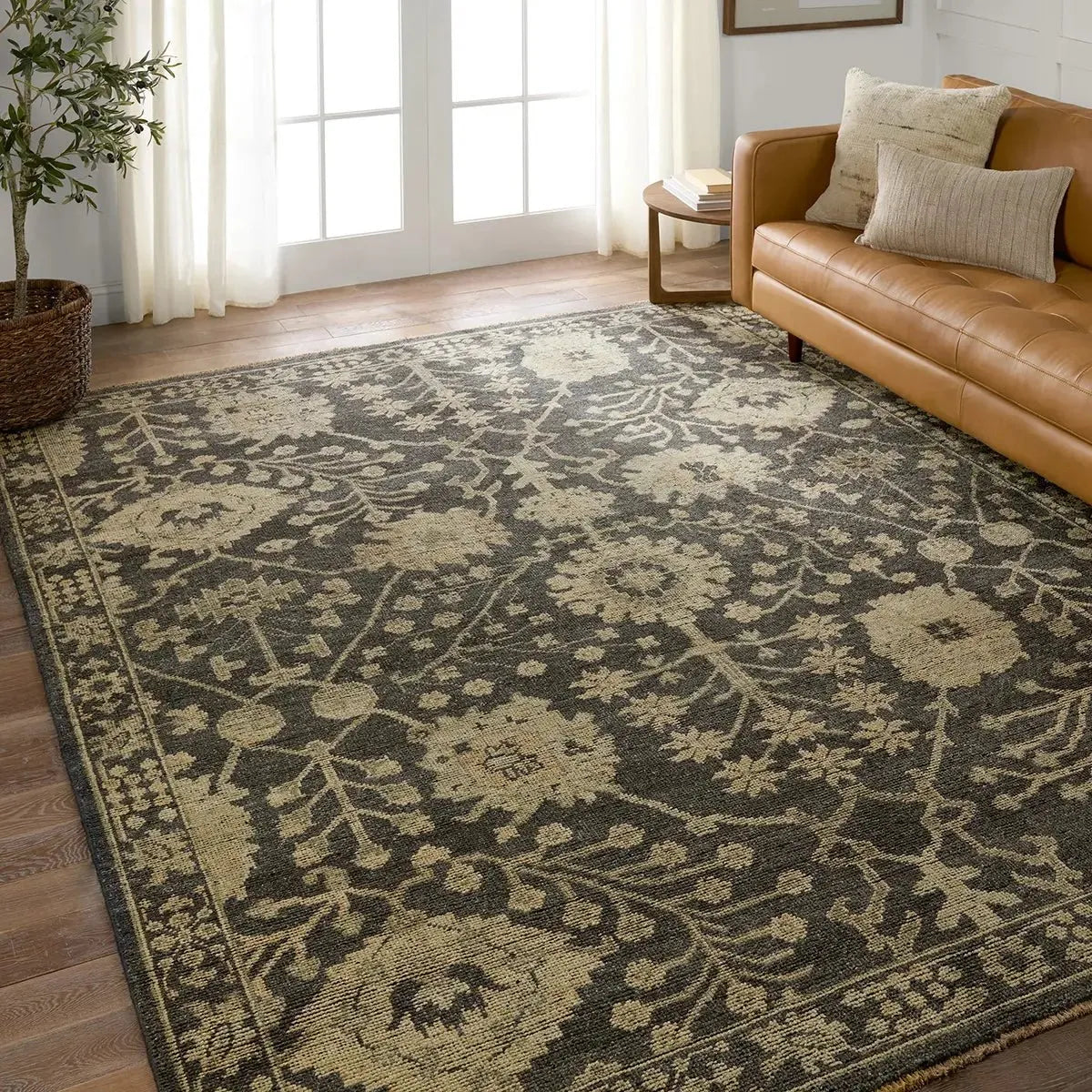 Rhapsody RHA14 Dark Grey/Khaki Rug - Rug & Home