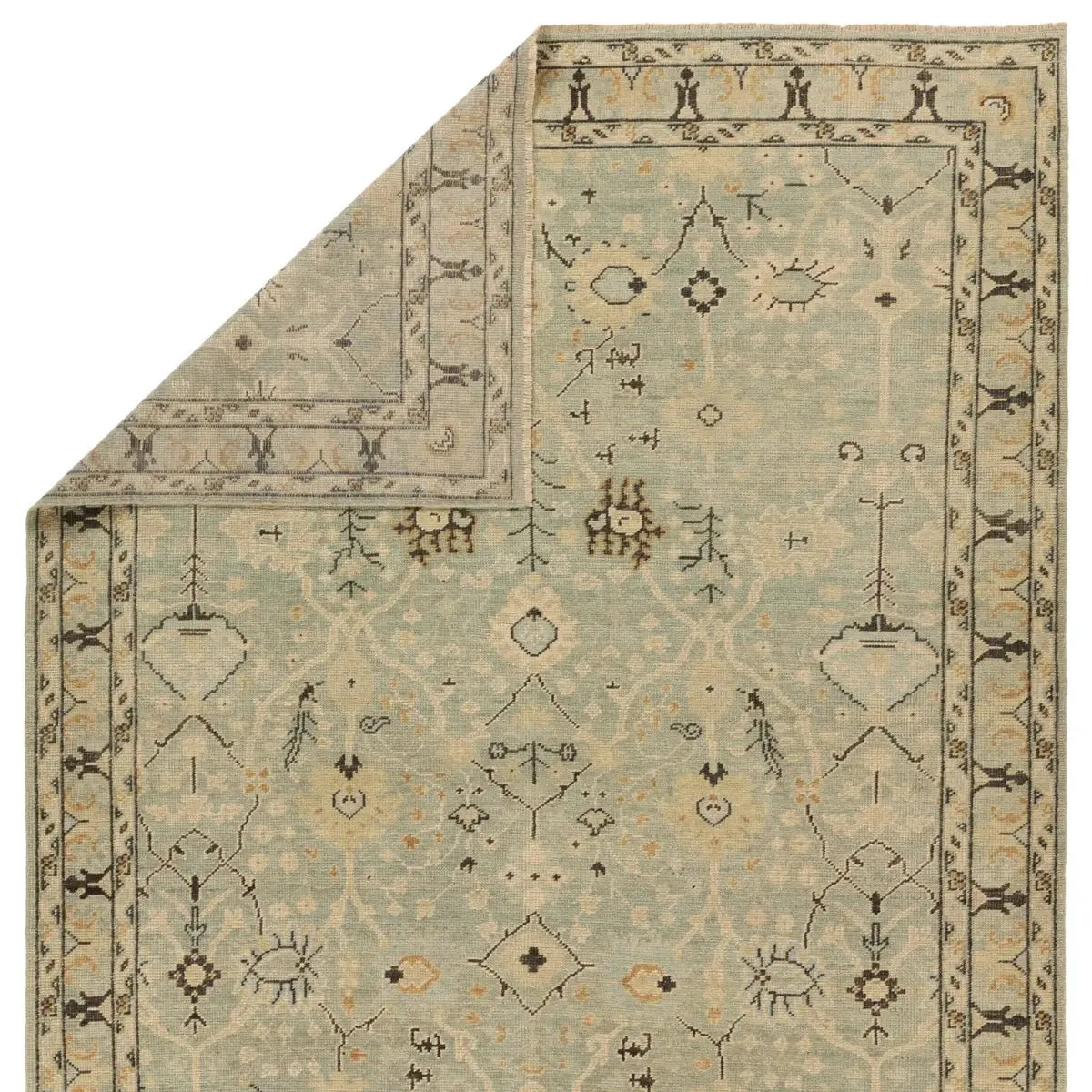 Rhapsody RHA19 Light Blue/Tan Rug - Rug & Home