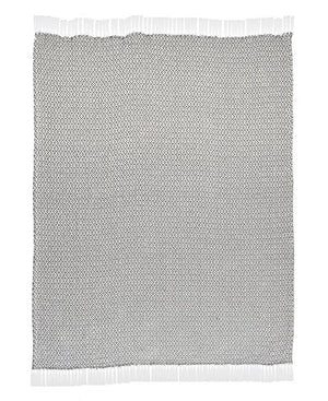 Rhombus 80180GYW Grey/White Throw Blanket - Rug & Home