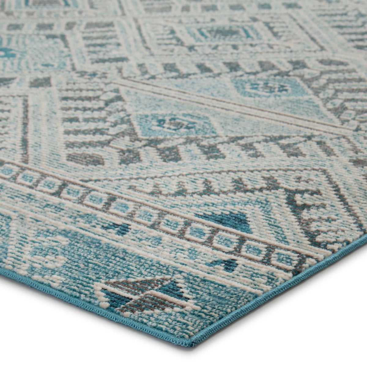 Rhythmik By Nikki Chu By Nikki Chu Rhn07 Sax Blue/White Rug - Rug & Home