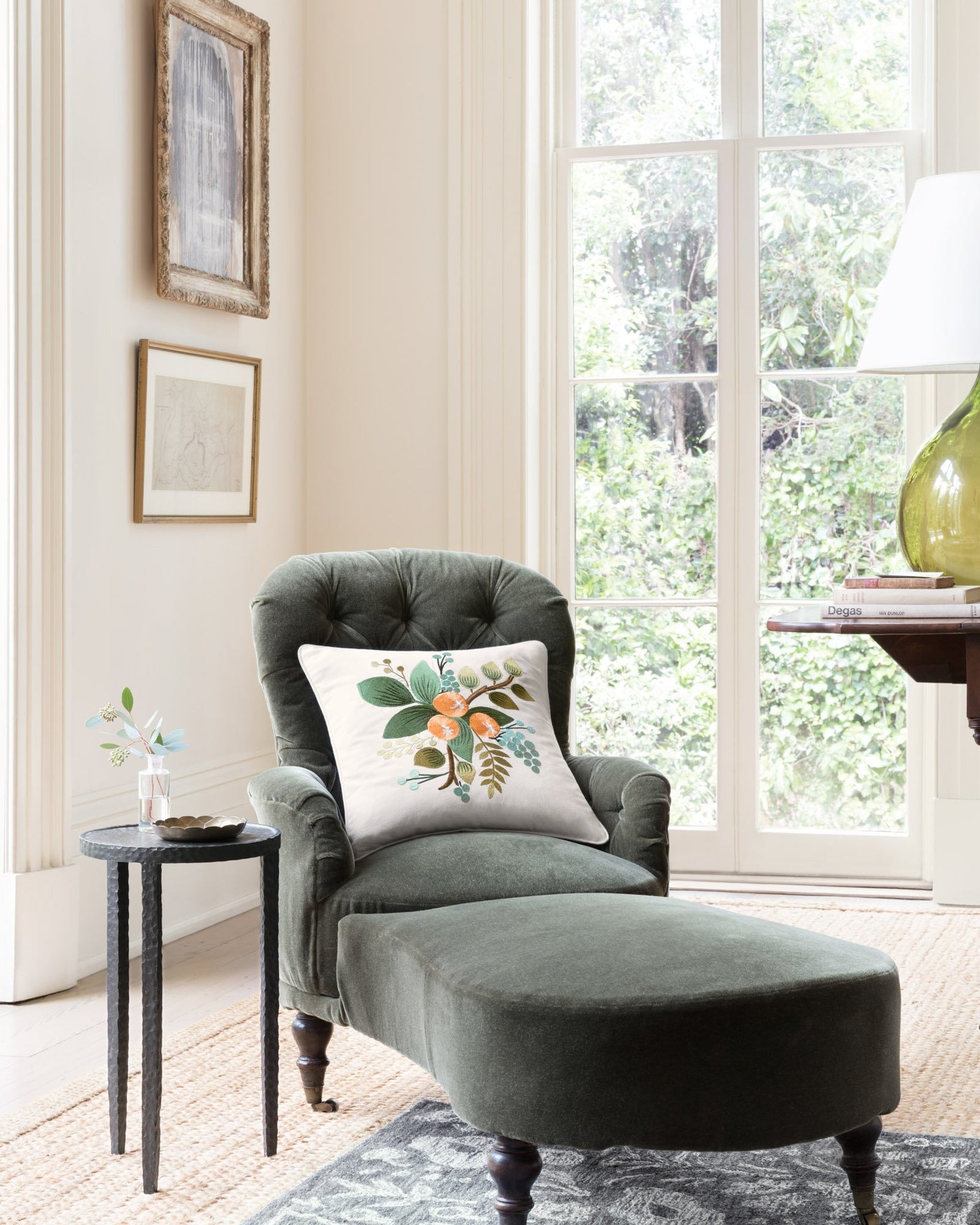 Rifle Paper Co P6036 Orange/Multi Pillow